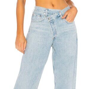 Agolde Criss Cross Boyfriend Jean, Women's Size 27, Lightwash